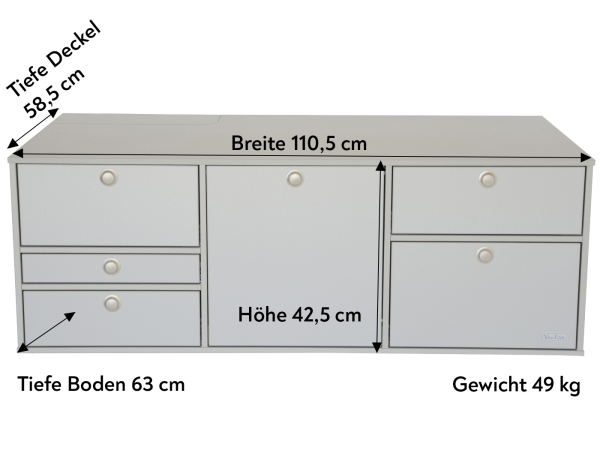 V3 - VanEssa system kitchen height 42,5 cm